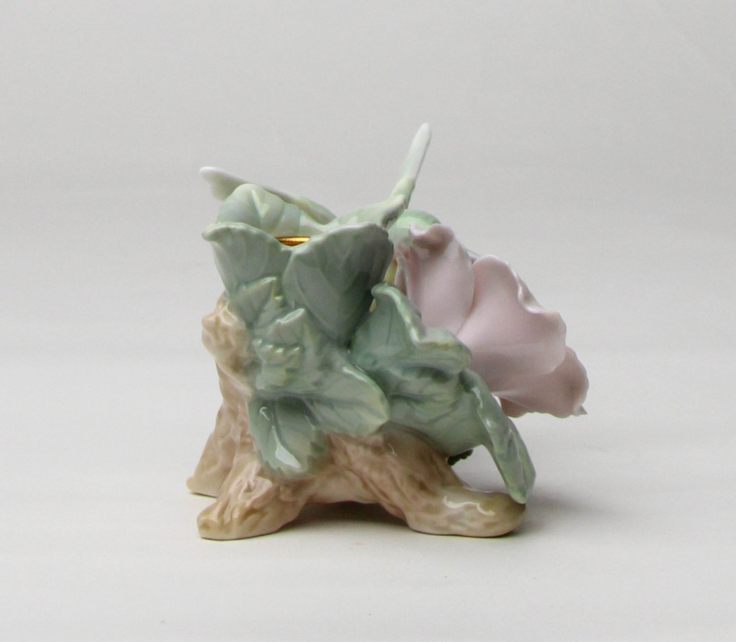 Ceramic Hummingbird with Hibiscus Flower Candle Holder, Home Décor, Gift for Her, Mom, Kitchen Décor, Birdwatcher Gift, Vintage Decor