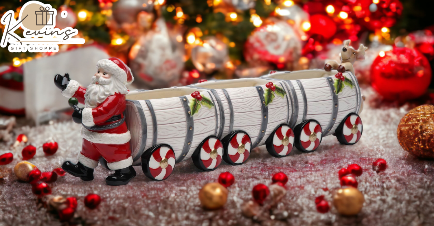 Ceramic christmas 2024 train set