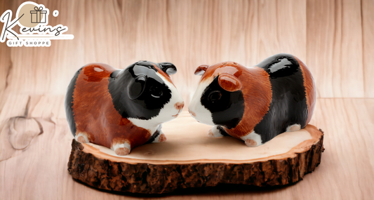 Hand Painted Ceramic Guinea Pig Salt & Pepper Shakers, Home Décor, Gift for Her, Gift for Mom, Kitchen Décor