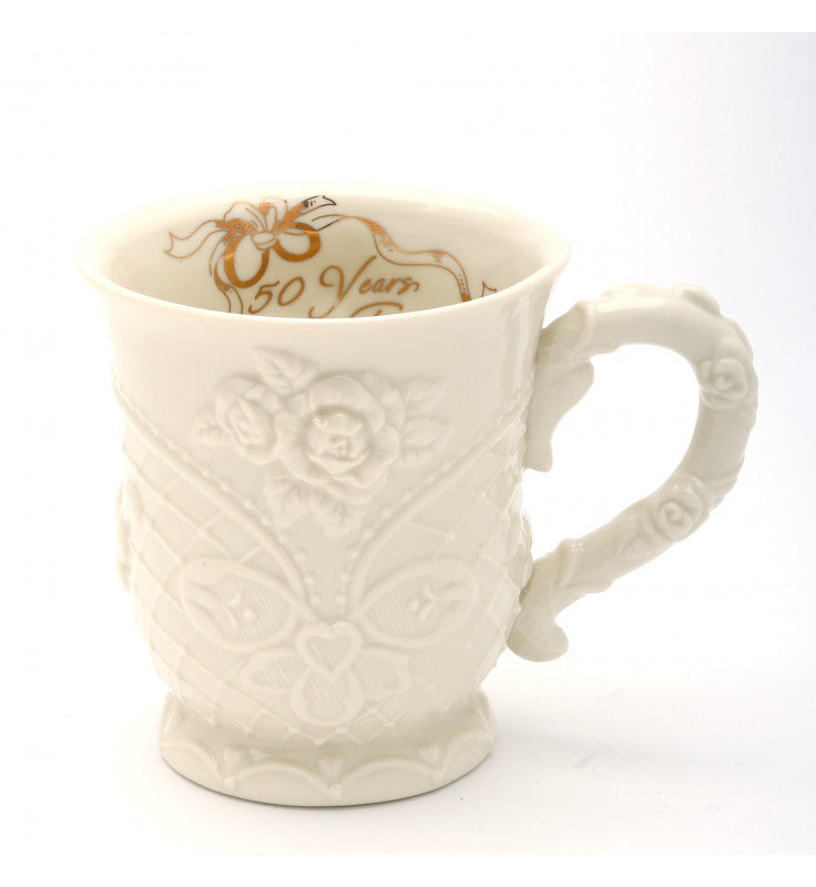 Ceramic 50th Anniversary Mug, Anniversary Party Decor, Gift for Friends, Gift for Parents