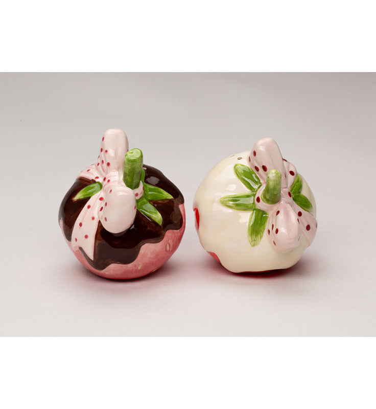 Ceramic Valentine's Strawberry Salt and Pepper Shakers