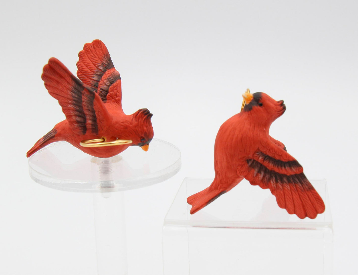 Ceramic Cardinal Bird Candle Rings-Set of 2, Home Décor, Gift for Her, Mom, Kitchen Décor, Birdwatcher Gift, Vintage Decor