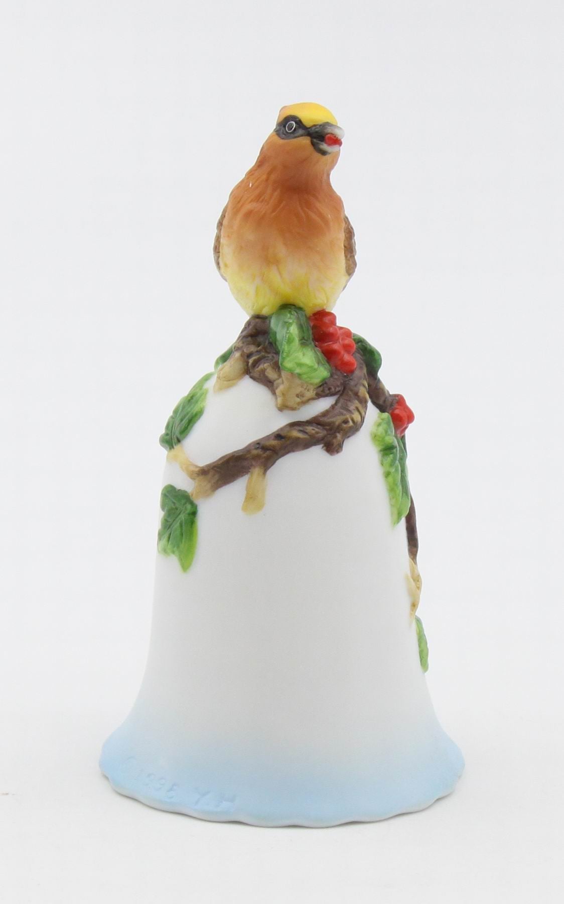 Ceramic Mini Cedar Waxing Bird Bell, Birdwatcher Gift, Gift for Her, Gift for Mom, Home Decor