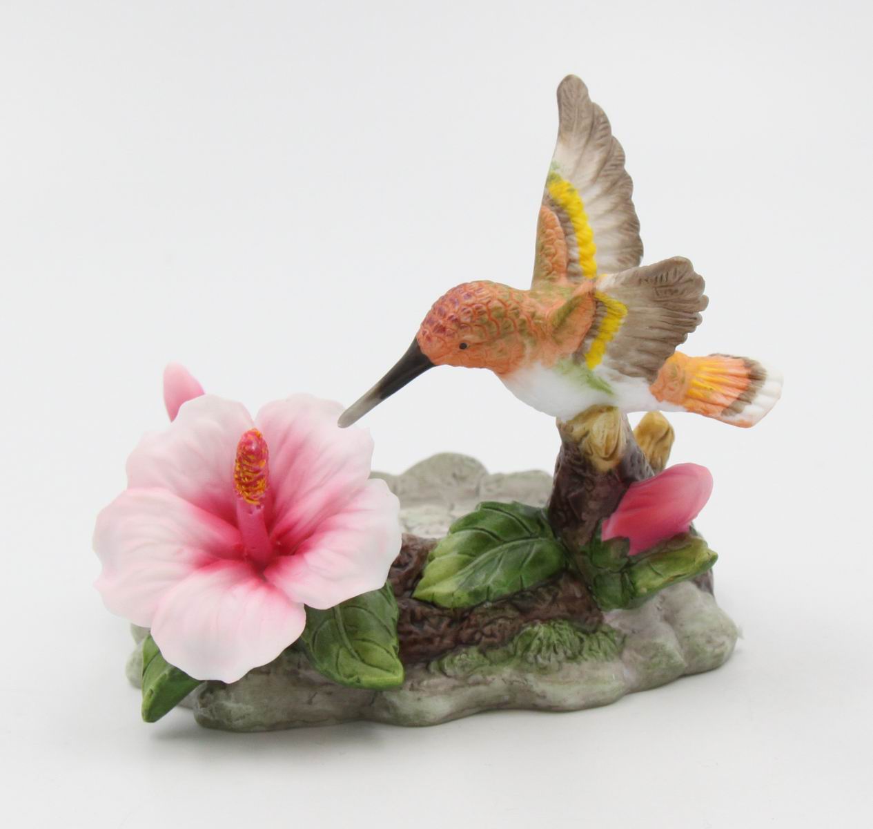 Ceramic Hummingbird with Hibiscus Flower Votive Candle Holder, Home Décor, Gift for Her, Mom, Kitchen Décor, Birdwatcher Gift, Vintage Decor