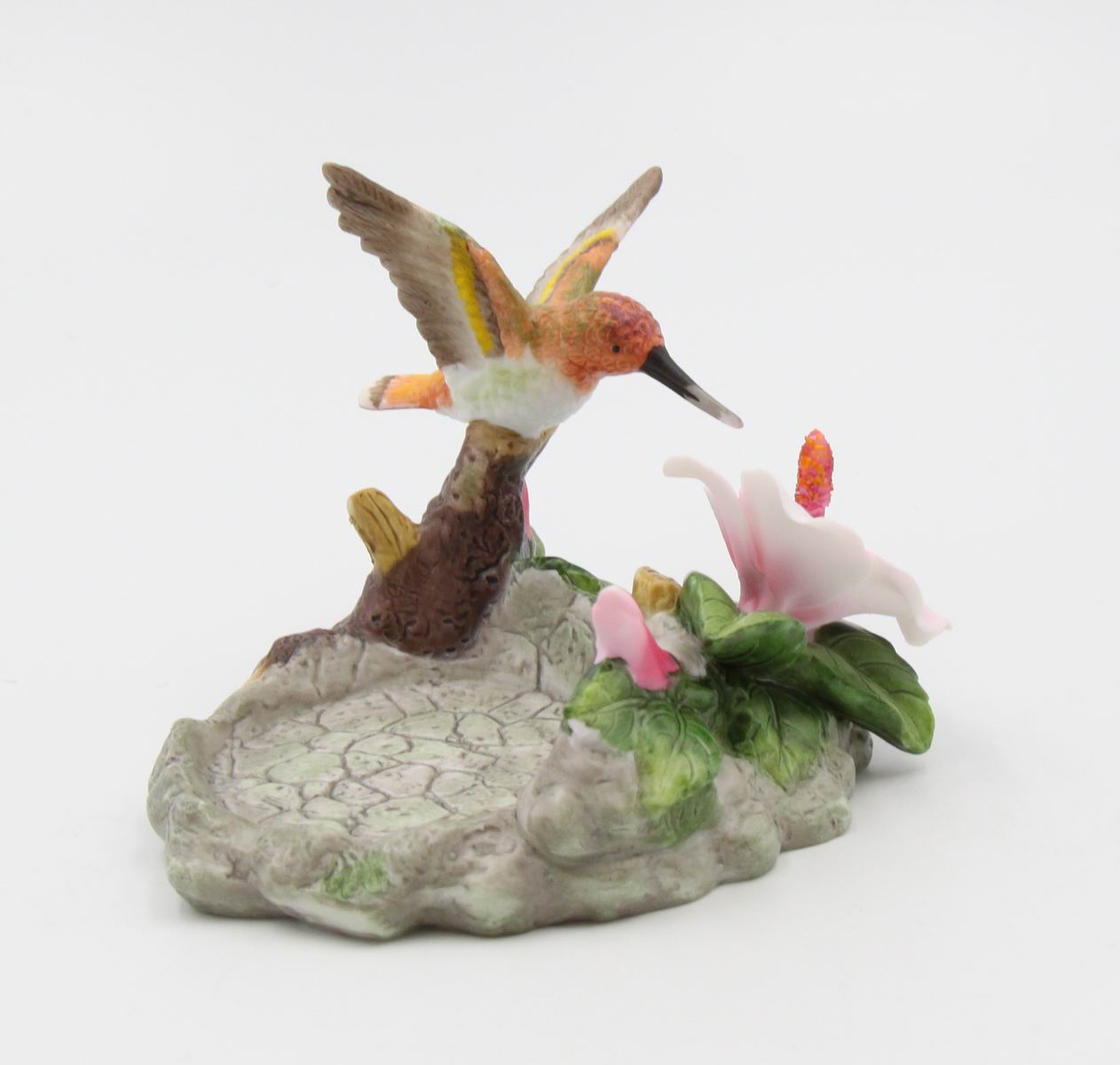 Ceramic Hummingbird with Hibiscus Flower Votive Candle Holder, Home Décor, Gift for Her, Mom, Kitchen Décor, Birdwatcher Gift, Vintage Decor