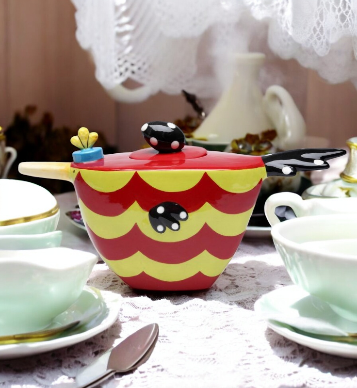 Ceramic Dollymama's Bird Teapot, Afternoon Tea Party, Gift for Her