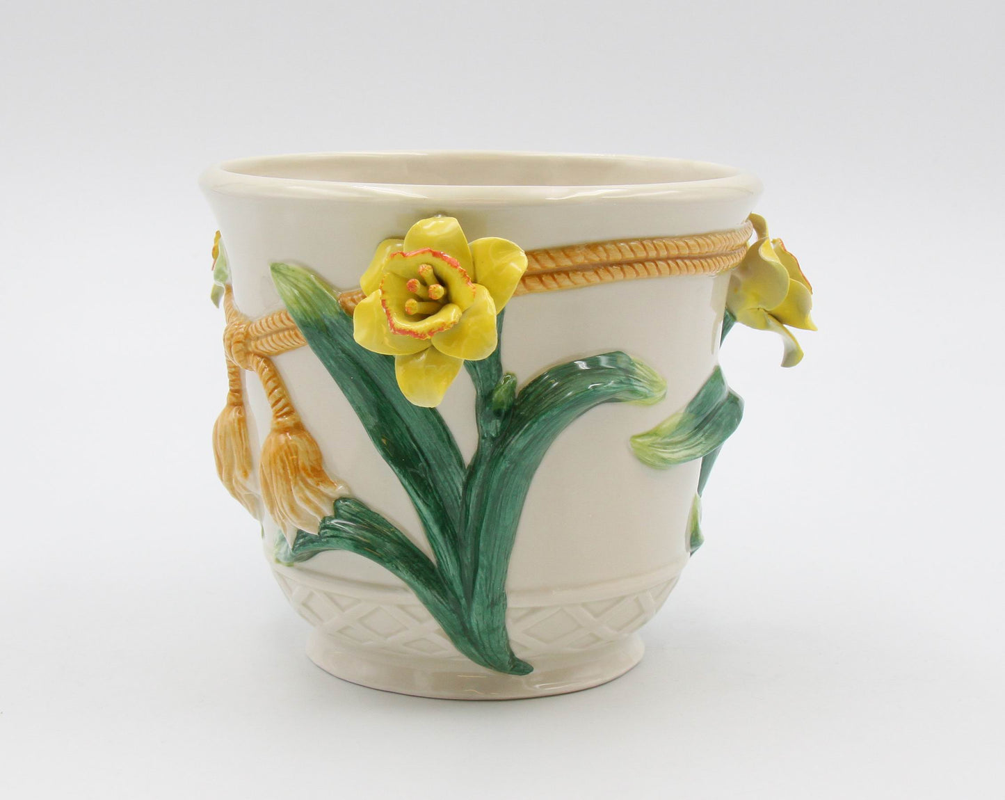 Ceramic Narcissus Flower Planter, Vintage Decor, Gift for Her, Gift for Mom
