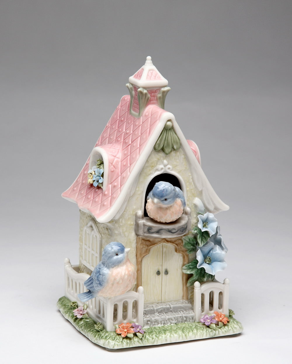 Ceramic Bluebird Birdhouse Music Box, Home Décor, Gift for Her, Gift for Mom, Kitchen Décor, Birdwatcher Gift, Vintage Decor