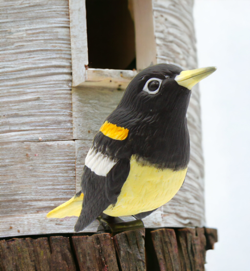 Birdhouse Decor Ceramic Northern Oriole Bird (Clip Attached) Gift for Her Gift for Mom Garden Décor Birdwatcher Gift