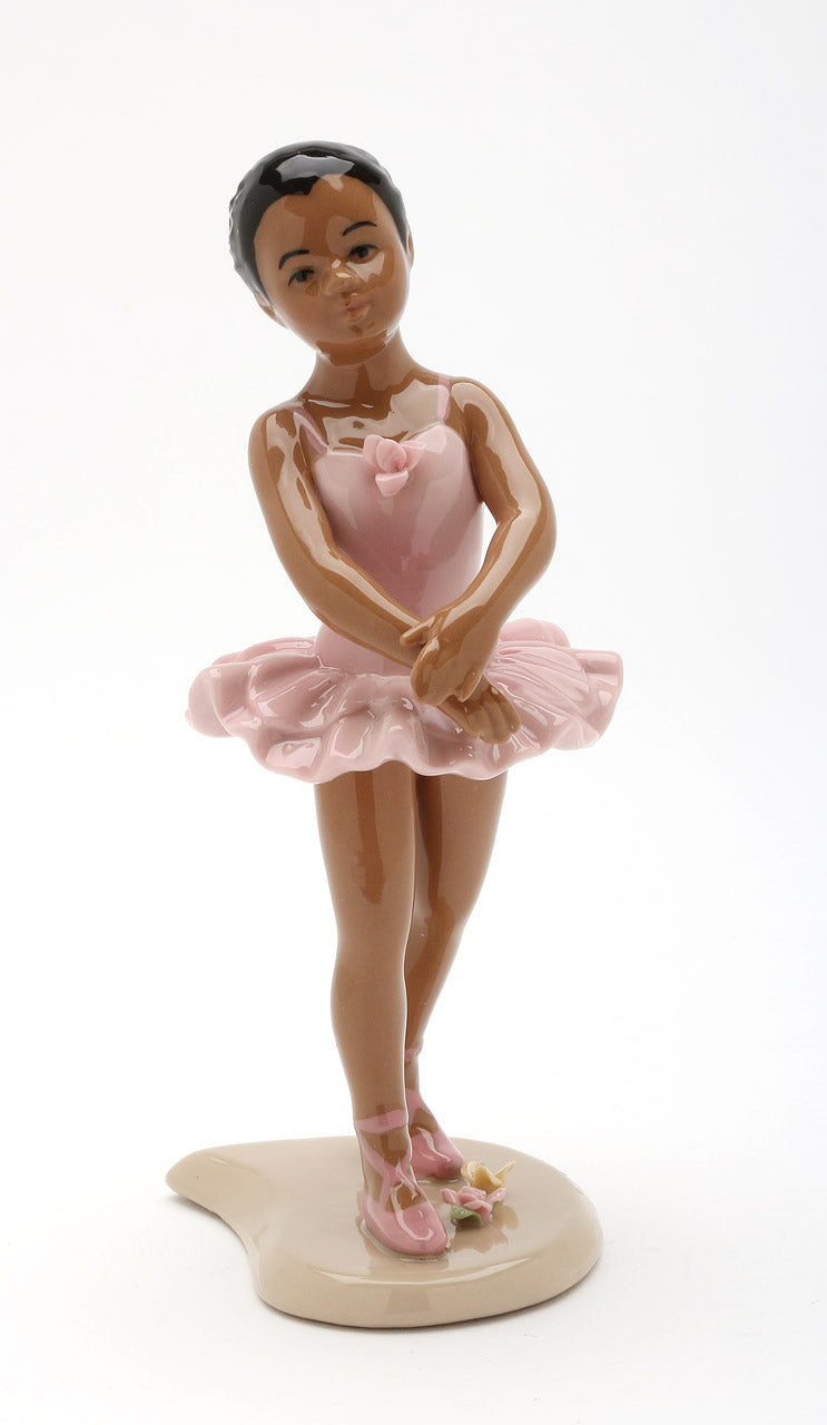 African American Ballerina In A Pink Dress - kevinsgiftshoppe