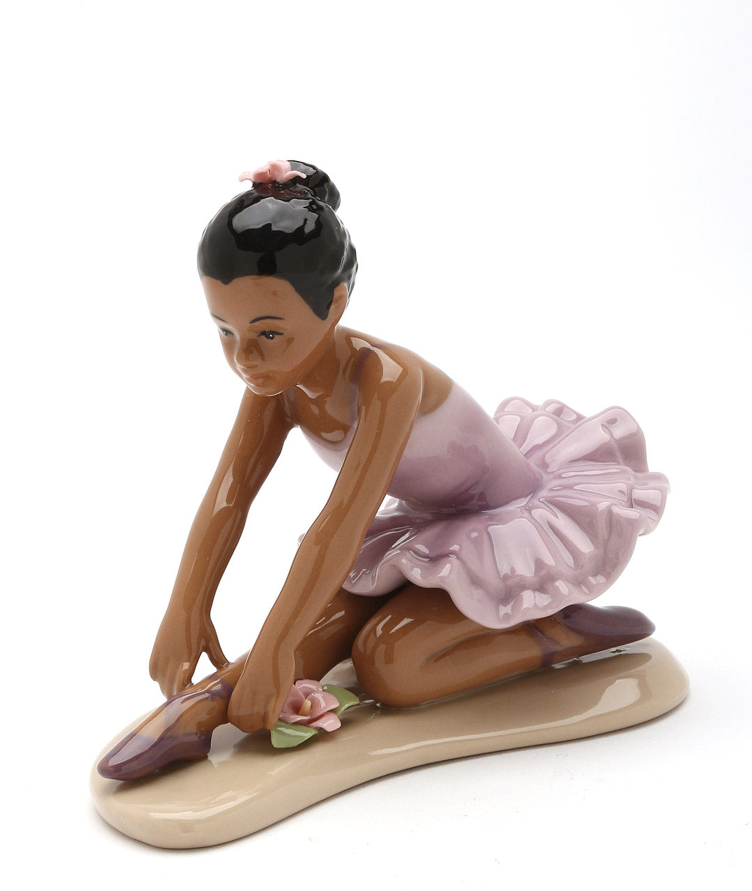 African American Ballerina In A Lavender Dress - kevinsgiftshoppe