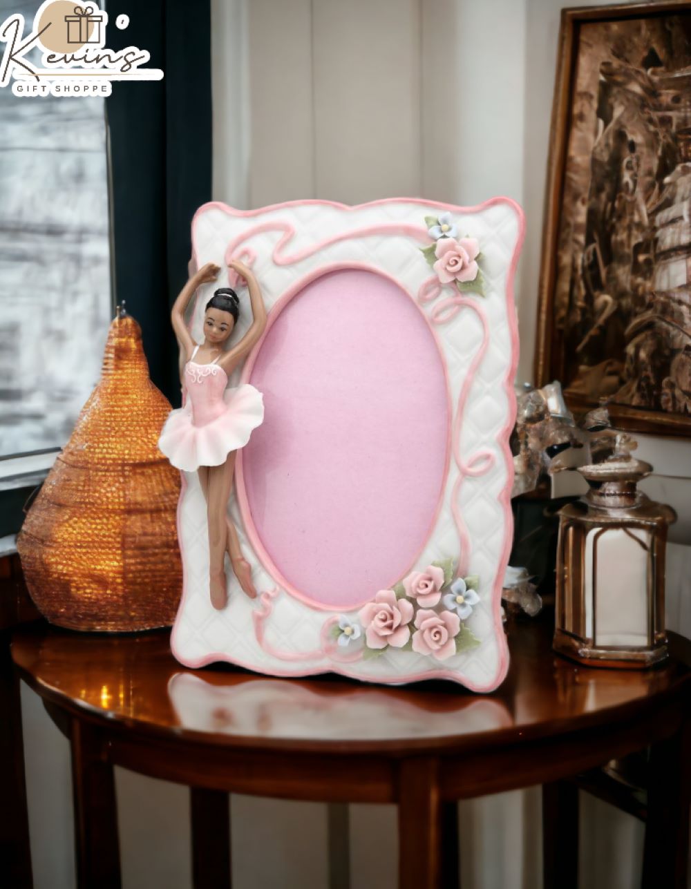 Ceramic African American Ballerina Picture Frame Home Décor Gift for Her Gift for Daughter Gift for Ballerina Dancer