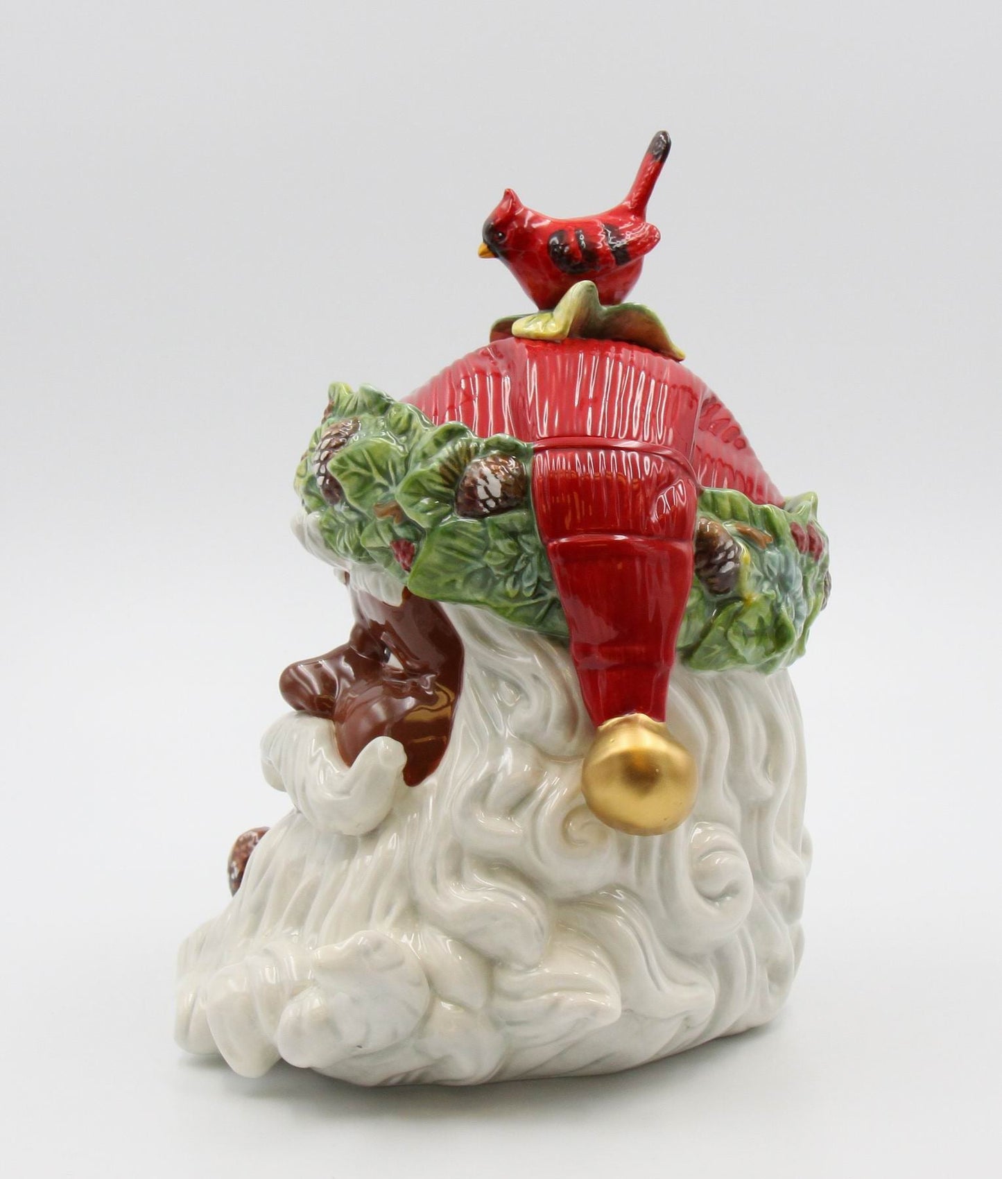 Ceramic African American Christmas Santa Cookie Jar Home Décor Gift for Her Gift for Mom Kitchen Décor Christmas Décor
