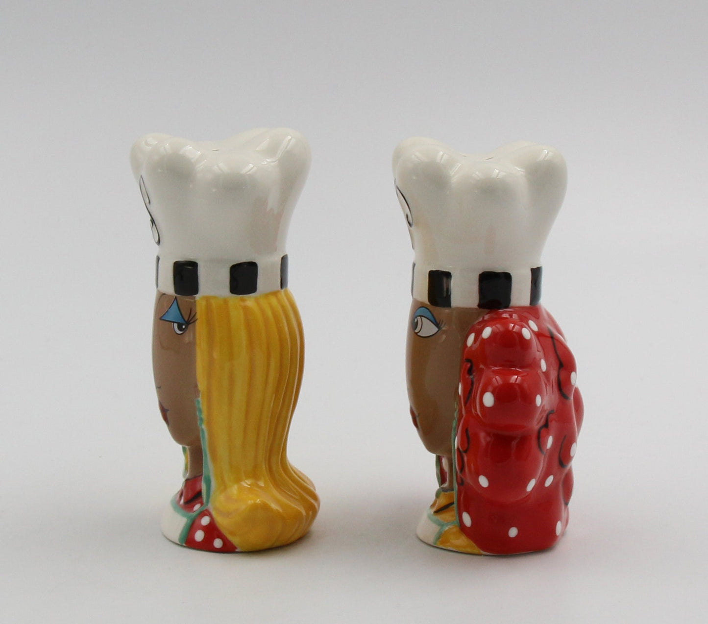 Ceramic African American Lady Chef Salt and Pepper Shakers Home Décor Gift for Her Mom Friend or Coworker Kitchen Décor