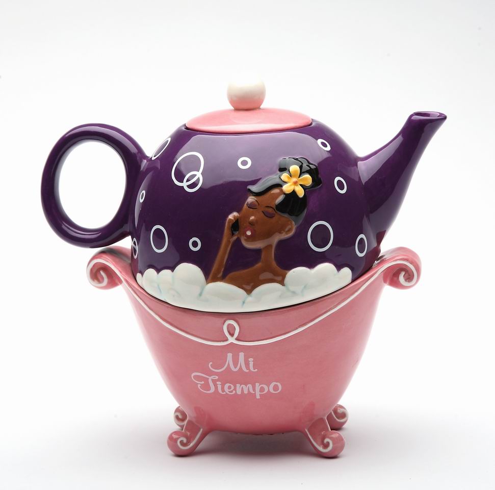 African American Lady Mi Tiempo Tea For One - kevinsgiftshoppe
