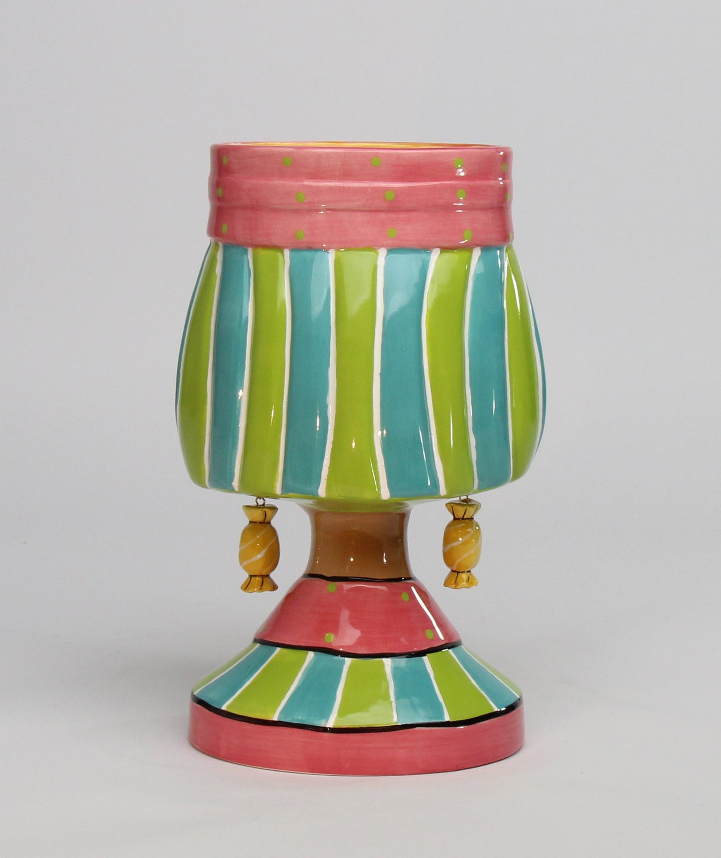 Ceramic African American Lady with Colorful Hair Candy Holder or Vase Home Décor Gift for Her Mom Friend or Coworker