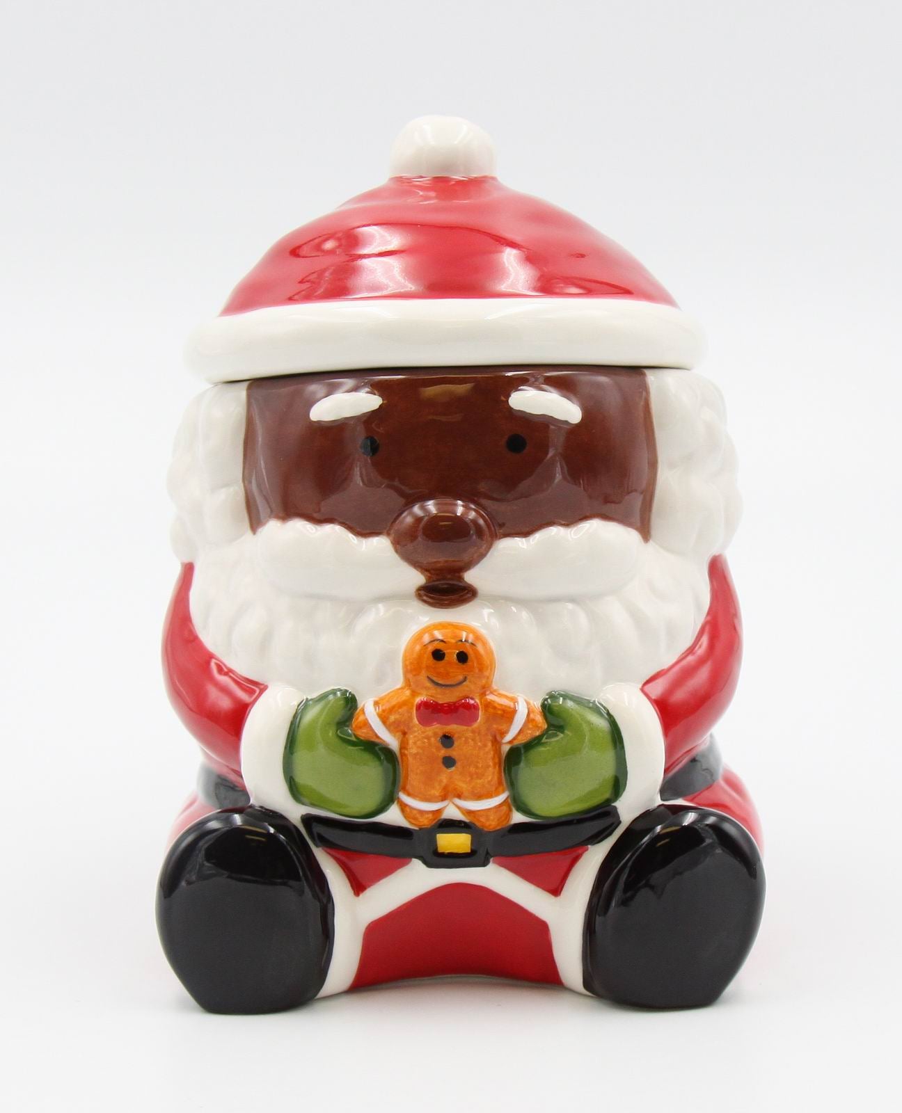 African American Santa Cookie Jar - kevinsgiftshoppe