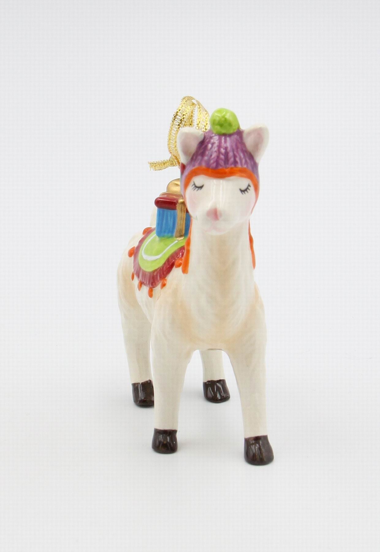Ceramic Alpaca/Llama With Gift Ornament Home Décor Gift for Her Gift for Mom Christmas Décor - Holiday Ornaments