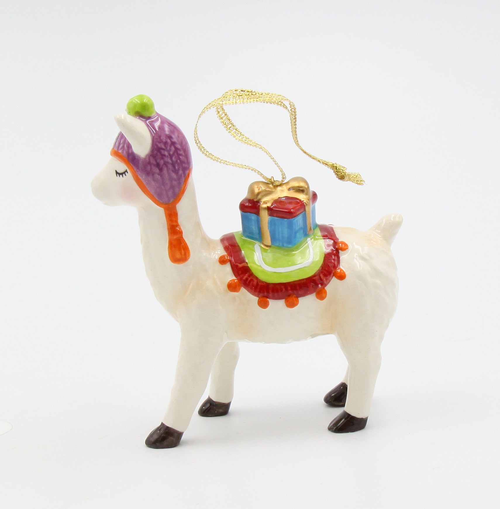 Ceramic Alpaca/Llama With Gift Ornament Home Décor Gift for Her Gift for Mom Christmas Décor - Holiday Ornaments