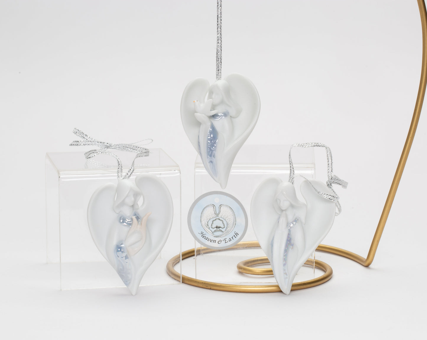 Ceramic Angel Christmas Tree Ornaments-Set of 3 Home Décor Gift for Her Gift for Mom Kitchen Décor Christmas Décor