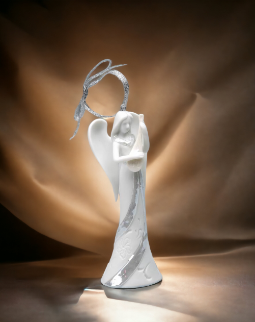 Ceramic Angel Of Song Ornament Home Décor Religious Décor Religious Gift Church Décor Baptism Gift - Holiday Ornaments