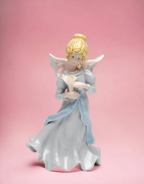 Ceramic Angel Of Tranquility Figurine Religious Décor Religious Gift Church Décor Church Gift Baptism Gift - Figurine