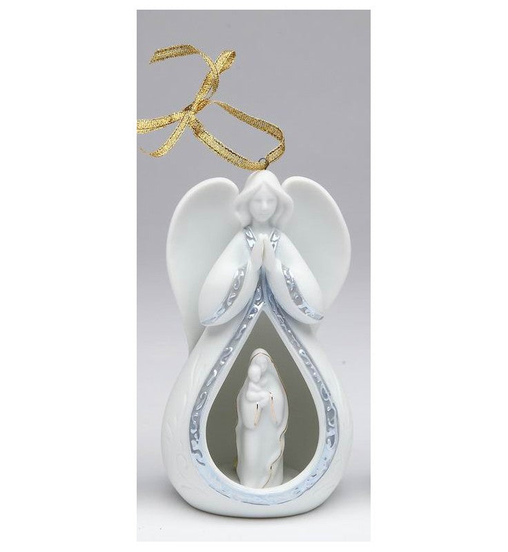 Ceramic Angel Ornament - Maria With Baby Christmas Tree Decor Religious Decor - Ornament