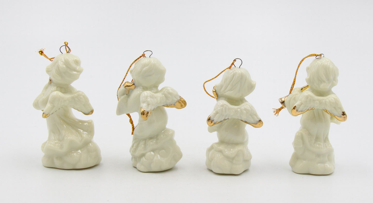 Ceramic Angel Ornaments-Set of 4 Home Décor Gift for Her Gift for Mom Christmas Décor - Holiday Ornaments