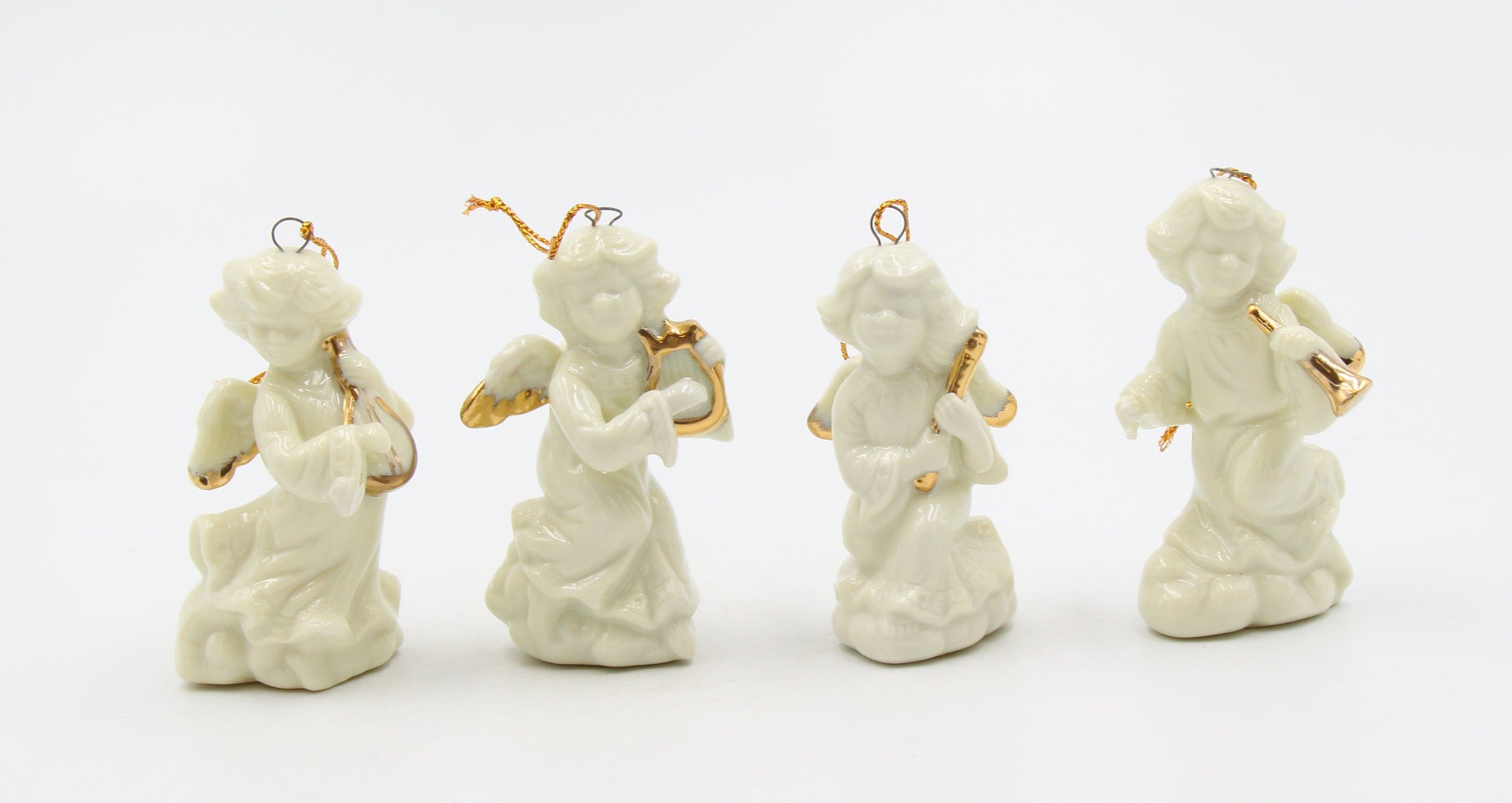 Ceramic Angel Ornaments-Set of 4 Home Décor Gift for Her Gift for Mom Christmas Décor - Holiday Ornaments