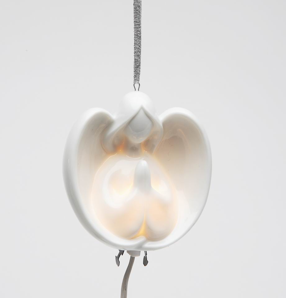 Ceramic Angel Praying Light Cover Ornament Home Décor Religious Décor Religious Gift Church Décor Baptism Gift