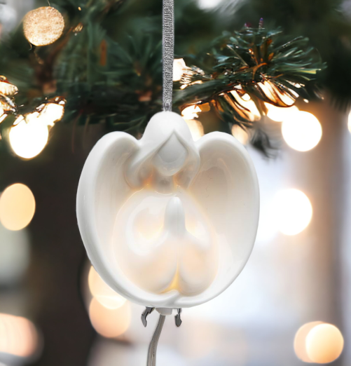 Ceramic Angel Praying Light Cover Ornament Home Décor Religious Décor Religious Gift Church Décor Baptism Gift