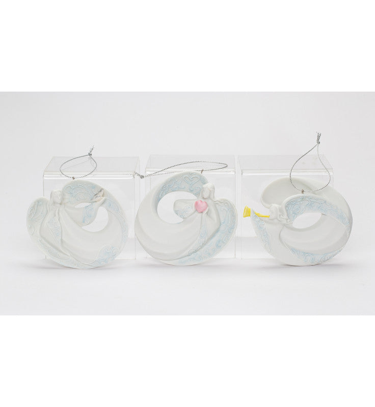 Ceramic Angels Christmas Tree Ornaments-Set of 3 Home Décor Gift for Her Gift for Mom Religious Décor Christmas Décor