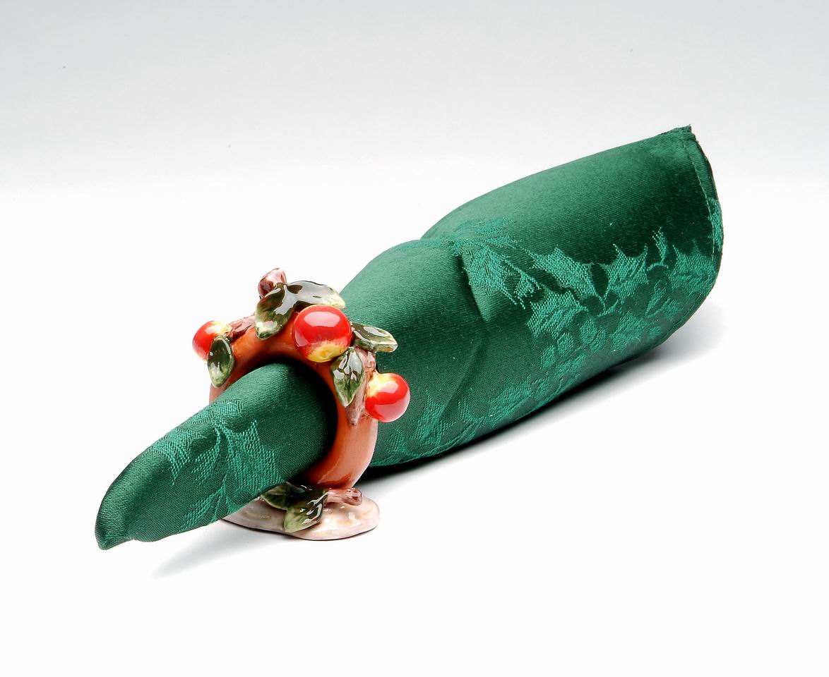 Ceramic Apple Napkin Holders-Set of 4 Home Décor Gift for Her Gift for Mom Farmhouse Kitchen Décor Vintage Decor