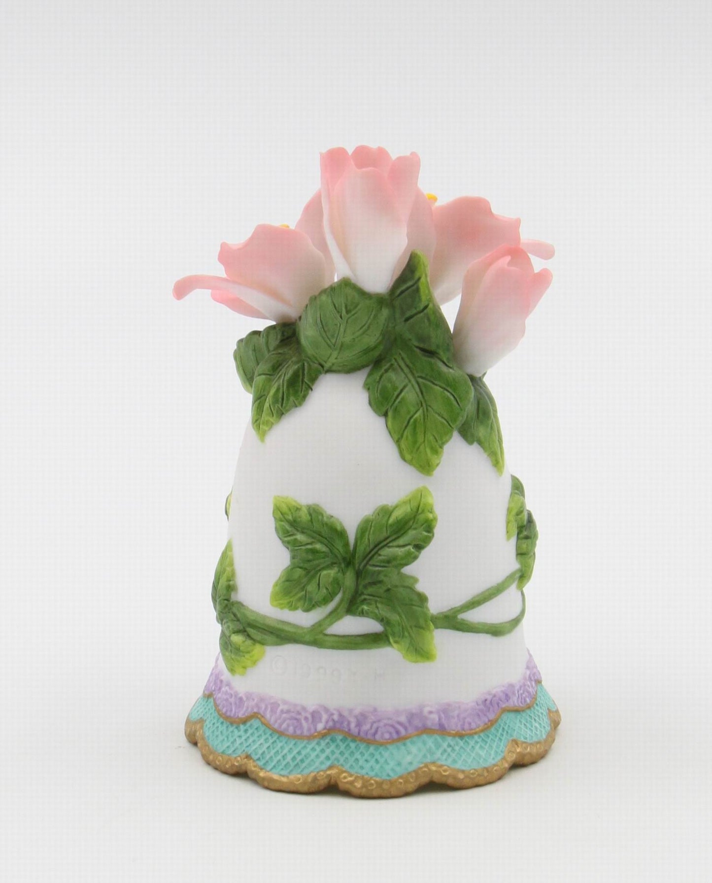 Ceramic Azalea Flowers Bell Wedding Decor Gift for Her Gift for Mom Home Decor - Bell