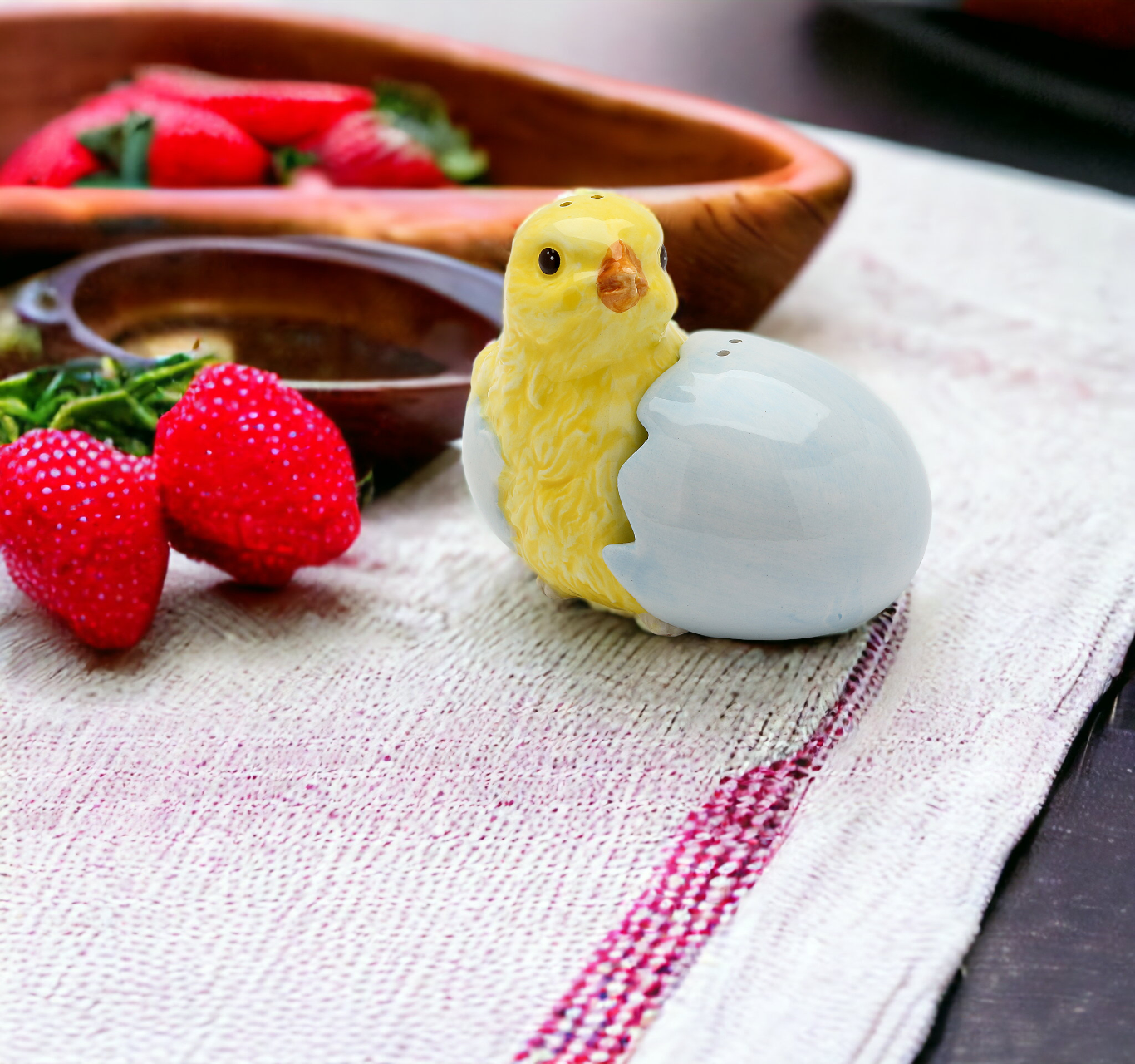 Ceramic Baby Chicken Hatching from Egg Salt & Pepper Shakers Home Décor Gift for Her Gift for Mom Kitchen Décor