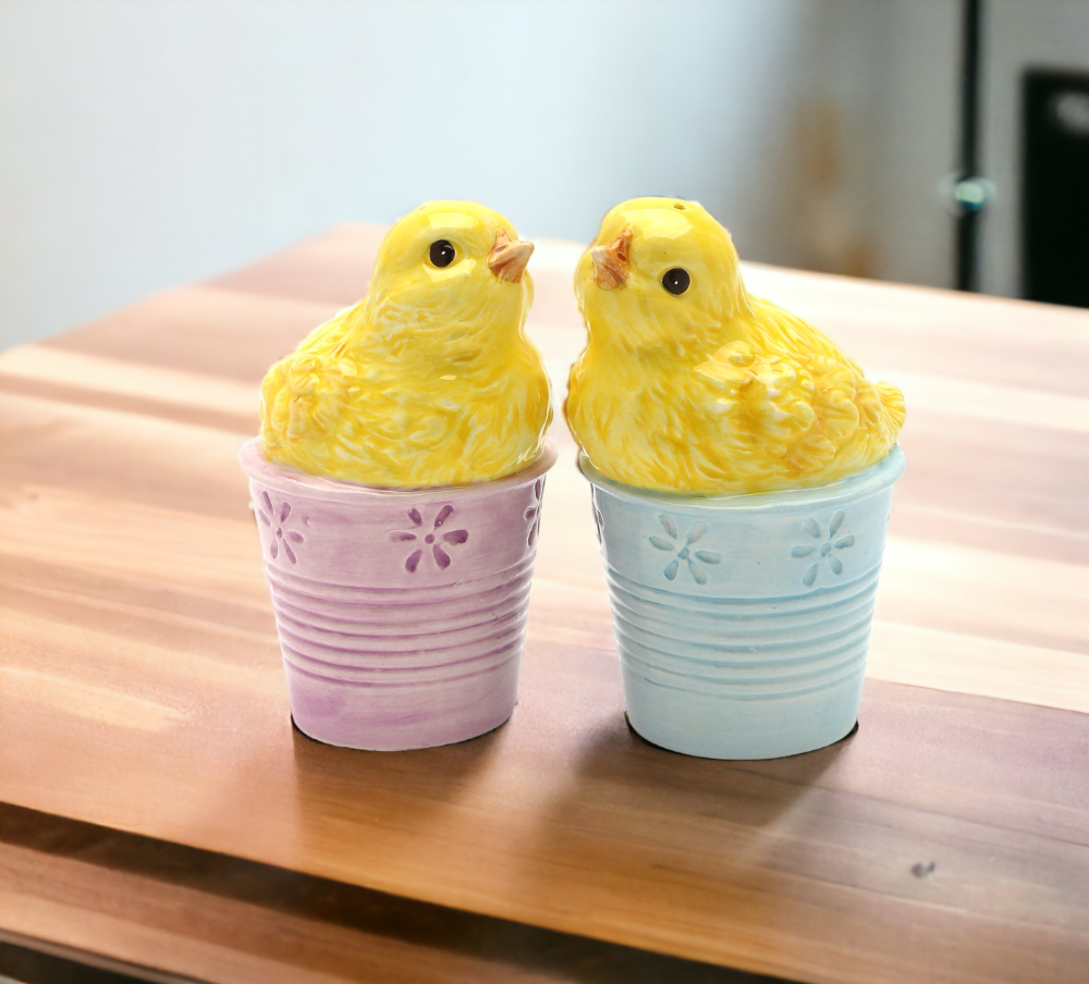 Ceramic Baby Chicken Salt & Pepper Shakers Home Décor Gift for Her Gift for Mom Kitchen Décor Farmhouse Décor Fall