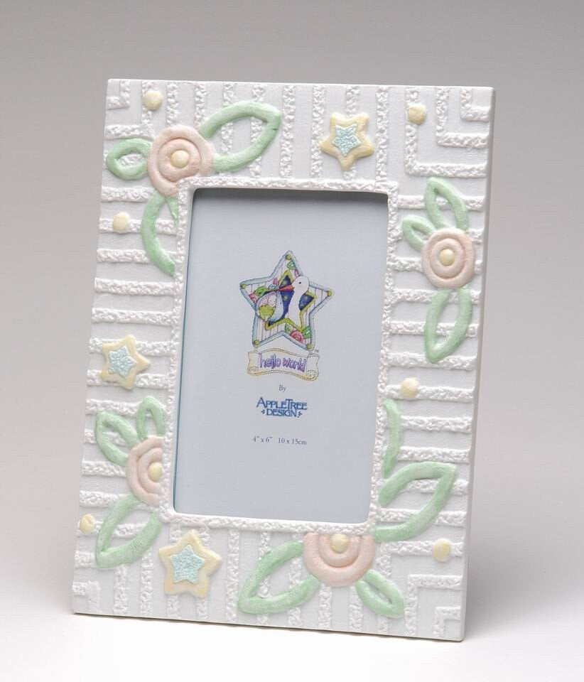 Ceramic Baby Photo Frame for 4’’ x 6’’ Photos Baby Shower Gift Gift for New Parents Nursery Room Decor - Photo Frame