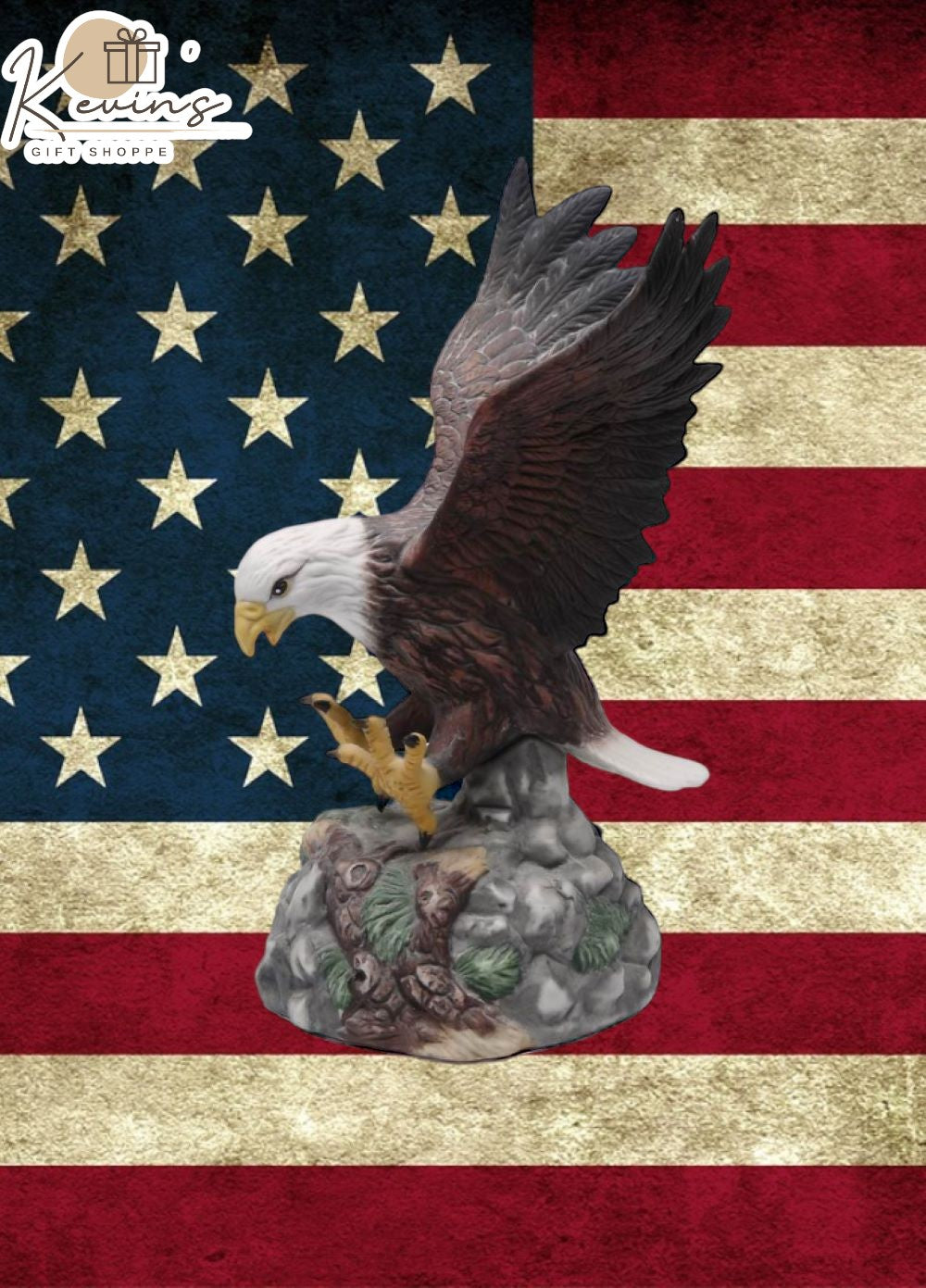 Ceramic Bald Eagle Figurine Home Décor Patriotic Gift Gift for Mom Gift for Dad Independence Day Décor July 4th Gift