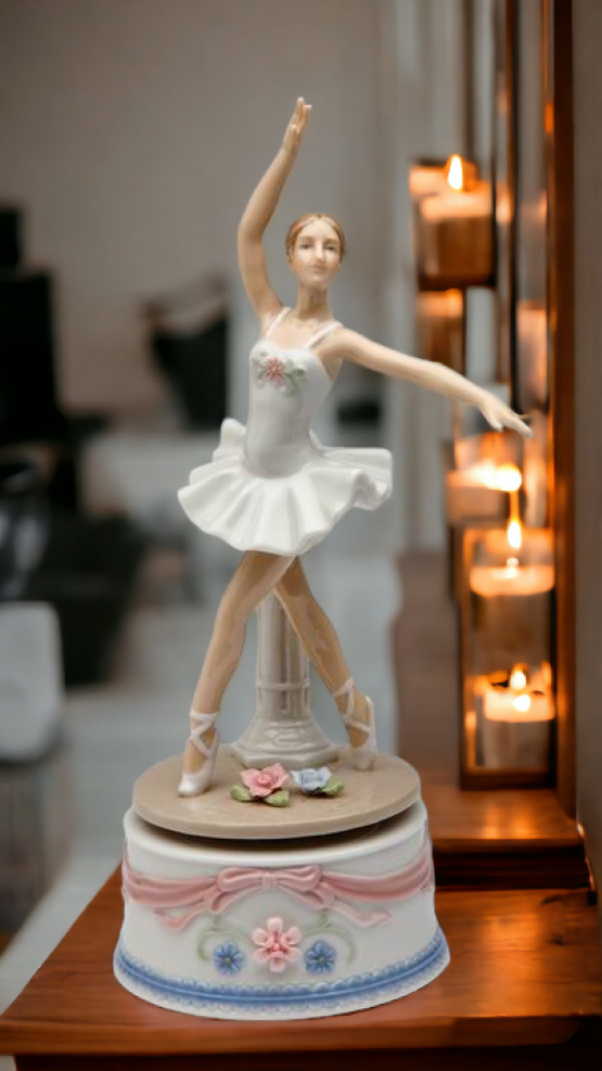 Ceramic Ballerina Girl Music Box - Playing ’Ballerina’ Home Décor Gift for Her Gift for Daughter Gift for Ballerina