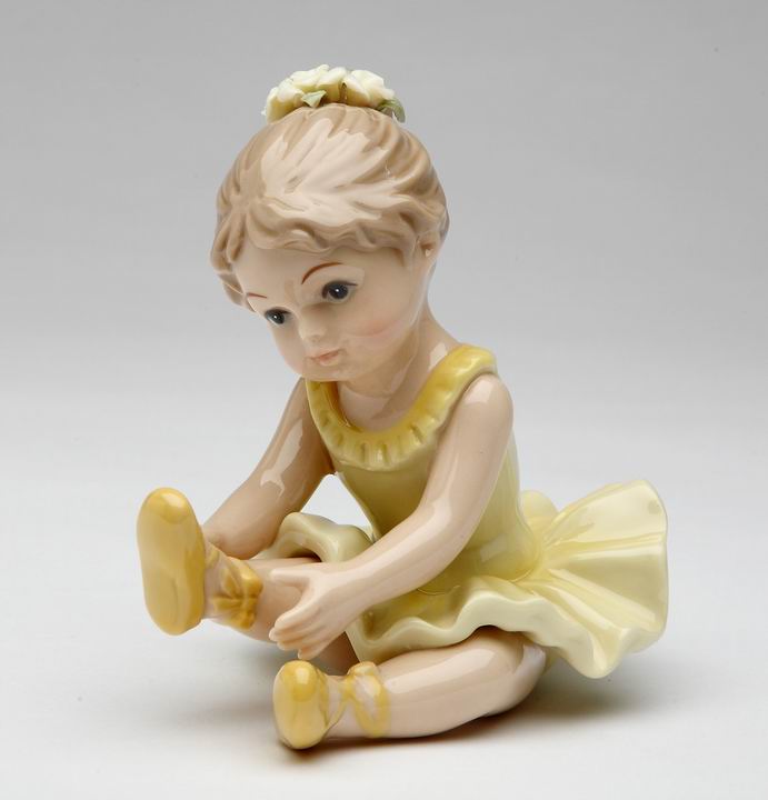 Ballerina Stretching Her Leg - Yellow - kevinsgiftshoppe