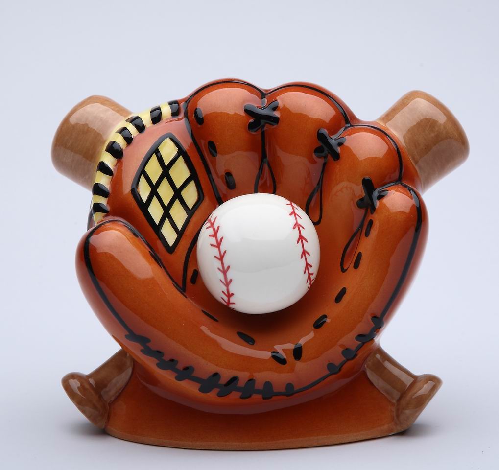 Ceramic Baseball Theme Piggy Bank Home Décor Gift for Him Gift for Dad Gift for Son Kid’s Room Decor Game Room Decor