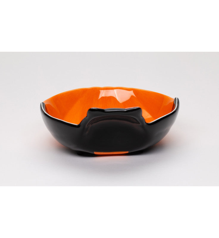 Ceramic Bat Pumpkin Candy Bowl Halloween Spooky Decor Fall Decor - Bowls