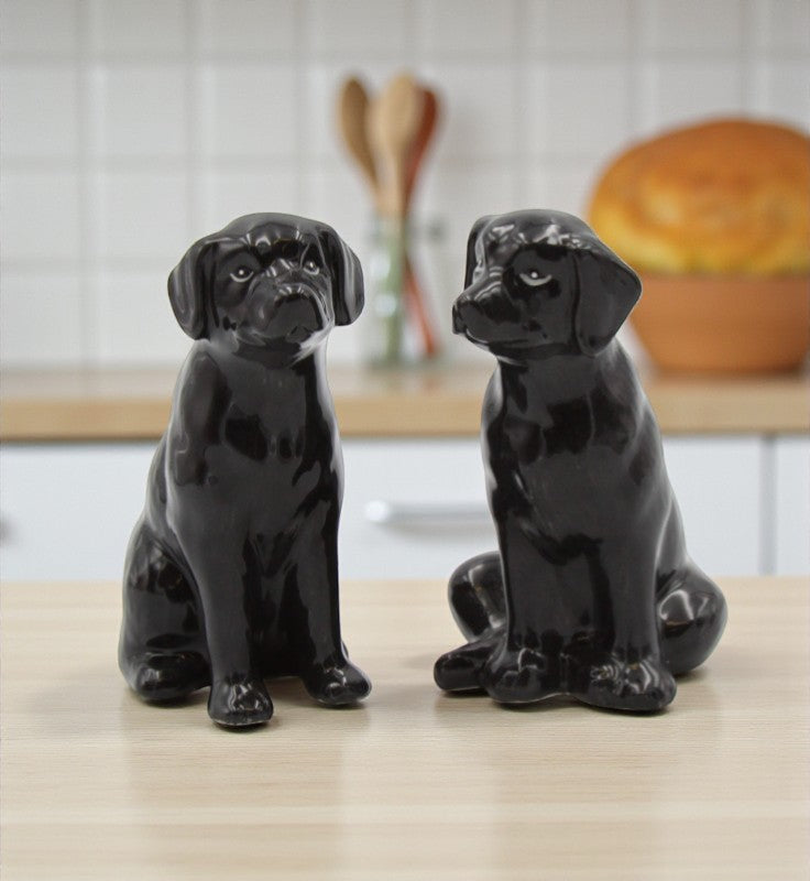 Ceramic Black Labrador Salt And Pepper Shakers Home Décor Gift for Her Gift for Mom Kitchen Décor Gift for Dog Lover