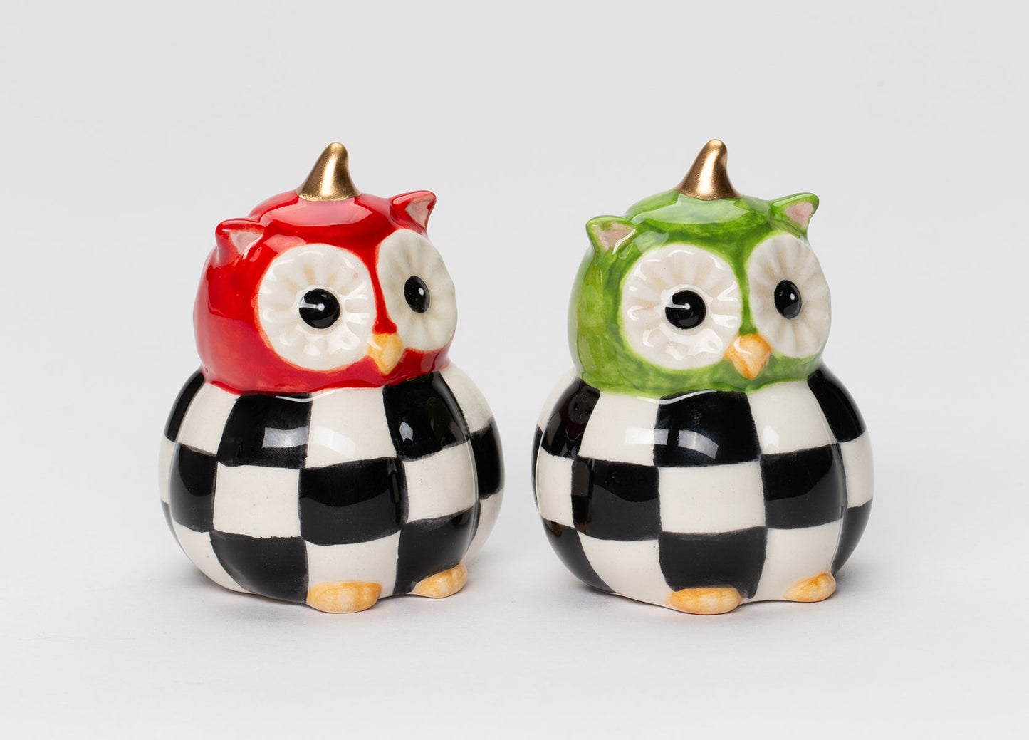 Ceramic Black & White Owl Salt And Pepper Shakers Home Décor Gift for Her Mom Farmhouse Kitchen Décor Fall Décor
