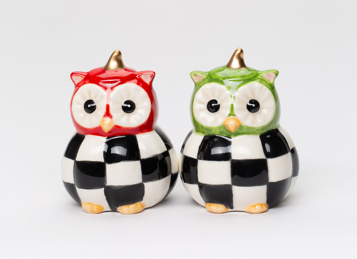 Ceramic Black & White Owl Salt And Pepper Shakers Home Décor Gift for Her Mom Farmhouse Kitchen Décor Fall Décor