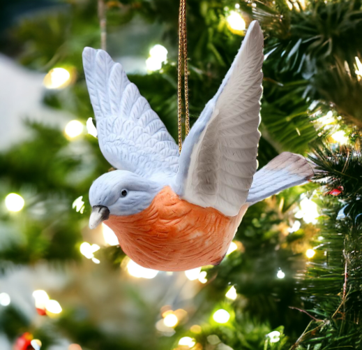 Ceramic Blue Bird Ornament Home Décor Gift for Her Gift for Mom Kitchen Décor Birdwatcher Gift Vintage Decor Christmas