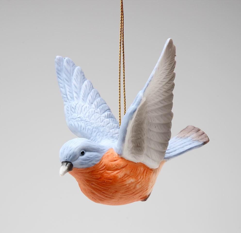 Ceramic Blue Bird Ornament Home Décor Gift for Her Gift for Mom Kitchen Décor Birdwatcher Gift Vintage Decor Christmas