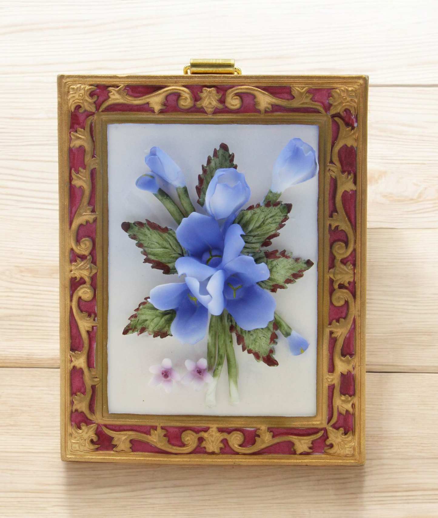 Ceramic Blue Bonnet Flower Wall Plaque Texas Flower Texas Home Decor Spring Decor Gift for Mom - wall decor
