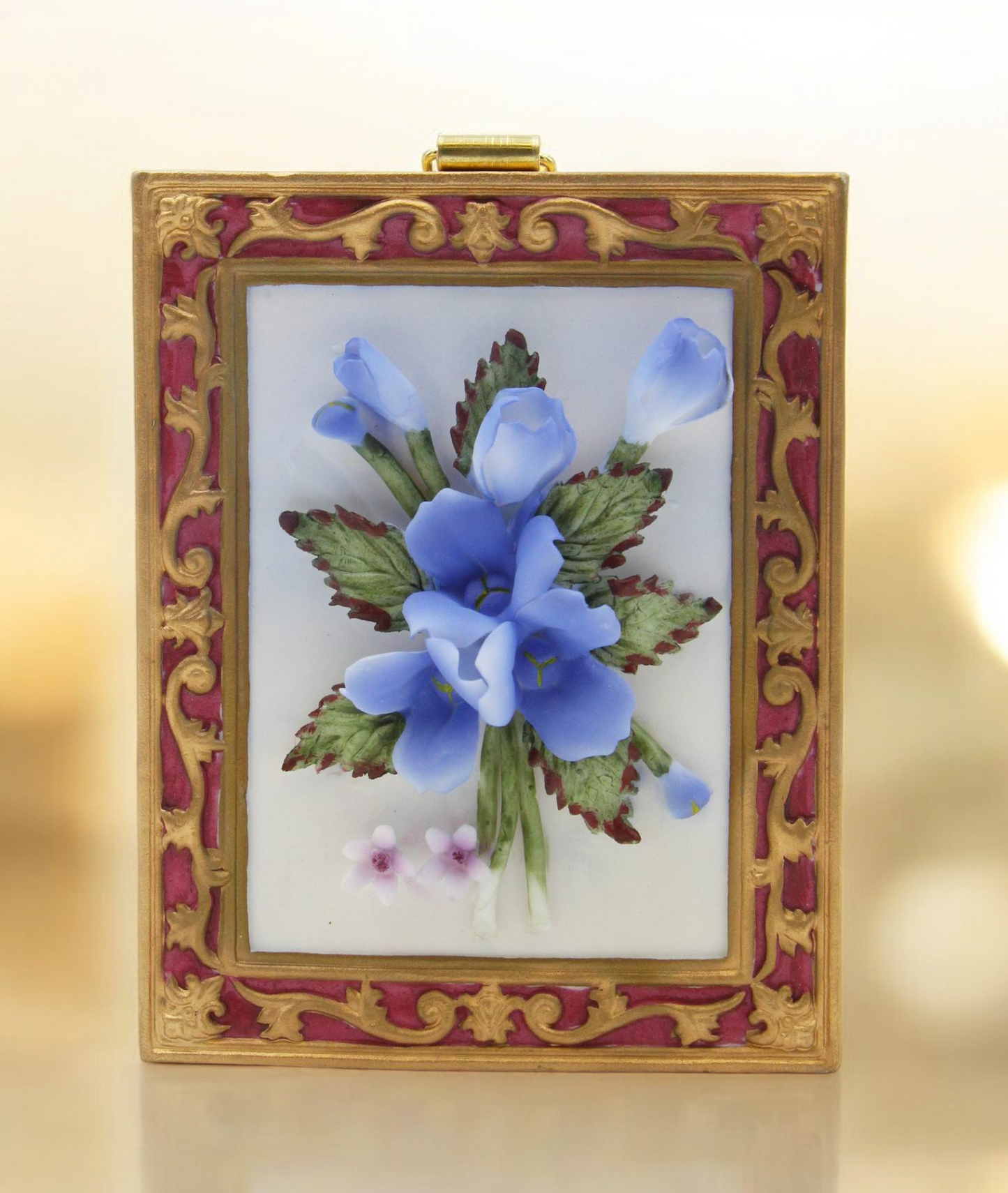Ceramic Blue Bonnet Flower Wall Plaque Texas Flower Texas Home Decor Spring Decor Gift for Mom - wall decor