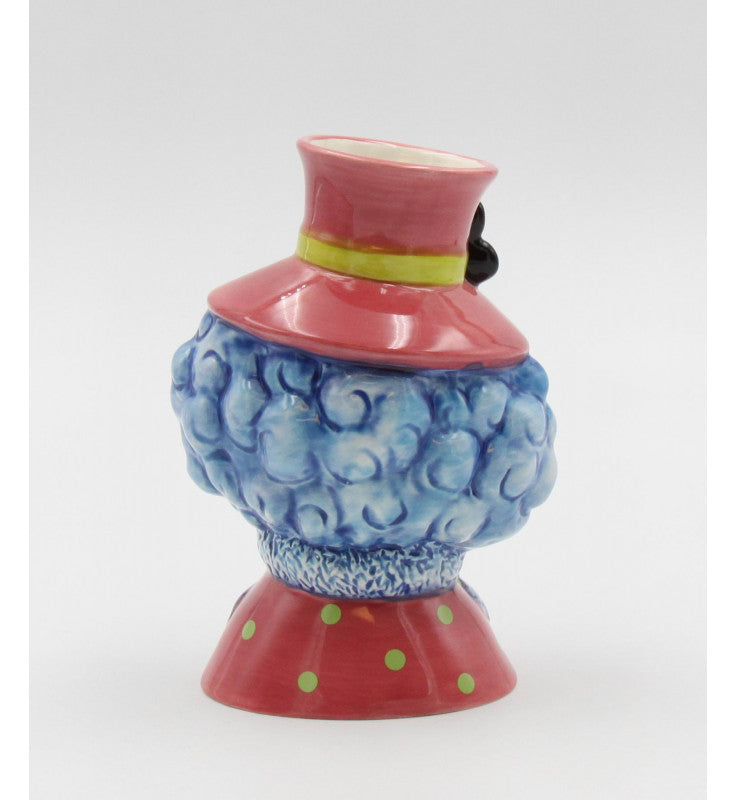 Ceramic Blue Hair Dollymama Vase Makeup Brush Holder Gift for Her Vanity Decor Kitchen Decor - vase